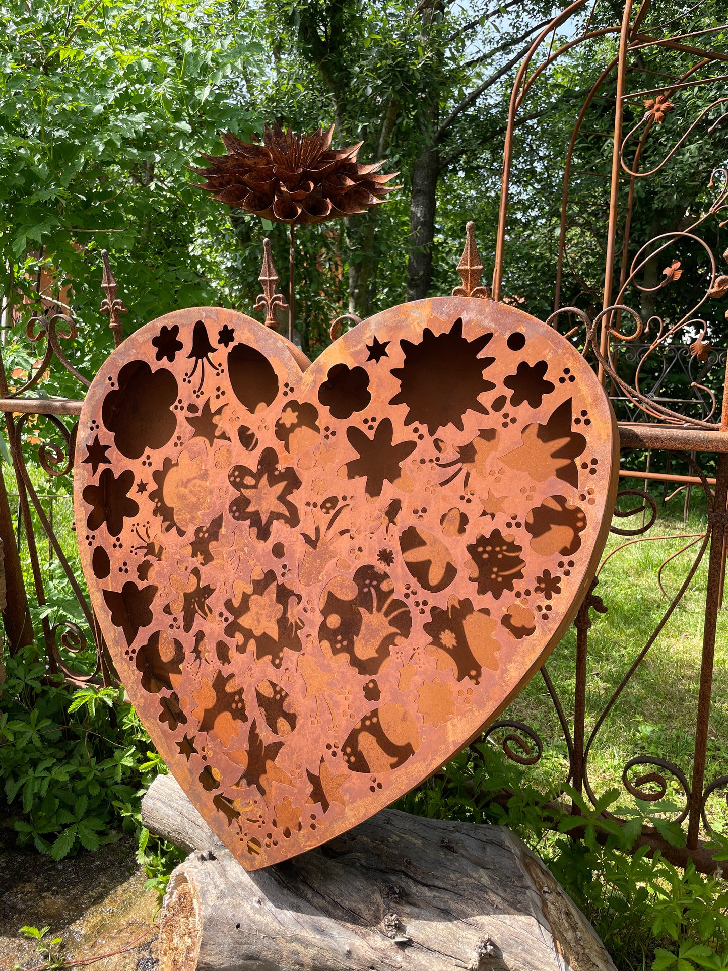Wandbild aus Blech - Herz groß