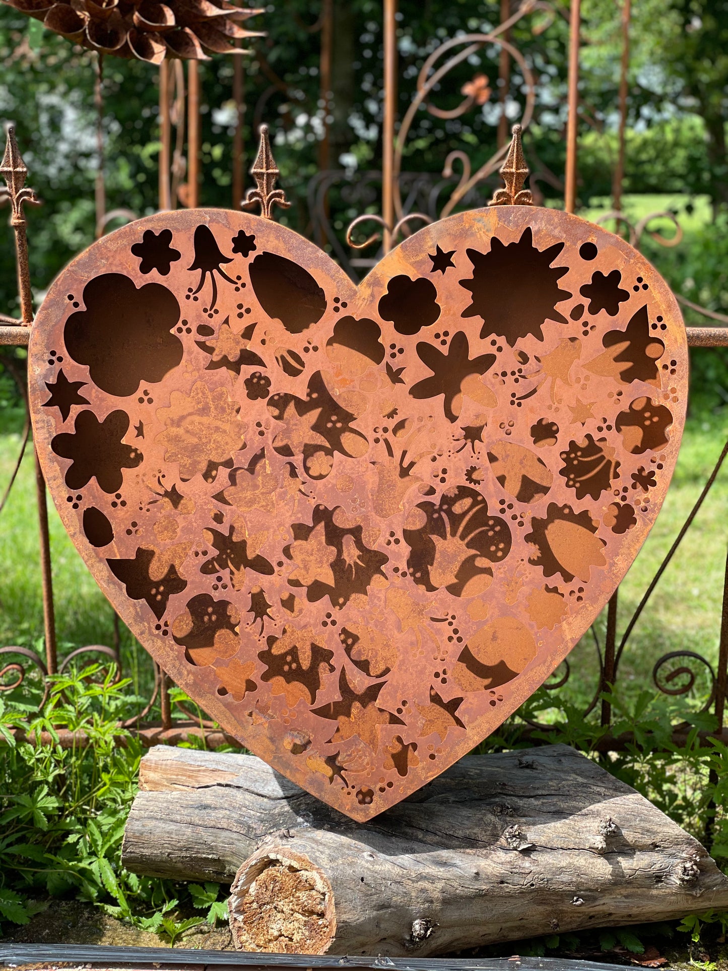 Wandbild aus Blech - Herz groß
