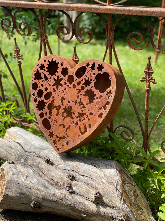 Wandbild aus Blech - Herz klein